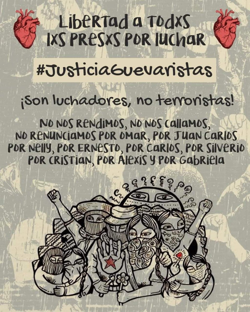 FrentesRojos's tweet photo. 🔴⚫¡Libertad a todxs lxs presxs por luchar! 
No hay felices fiestas sin justicia social, en estás fechas denuncia la criminalización a la lucha social y el encarcelamiento de luchadores sociales. 
¡No nos rendimos, no renunciamos, no abandonamos la lucha! 
#MGTL 
#PODERPOPULAR https://t.co/XPv21vAJFf