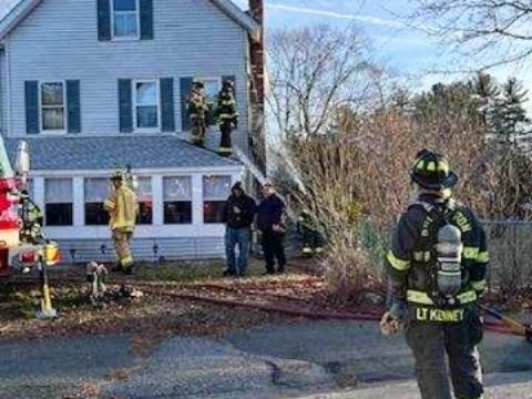 Some photos from the chimney fire today on Grove Ave. Thank you to Sgt. Stavro for the photos. #wilmingtonfire