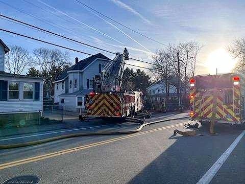 FireWilmington's tweet photo. Some photos from the chimney fire today on Grove Ave. Thank you to Sgt. Stavro for the photos. #wilmingtonfire https://t.co/3OMfXHVxNj