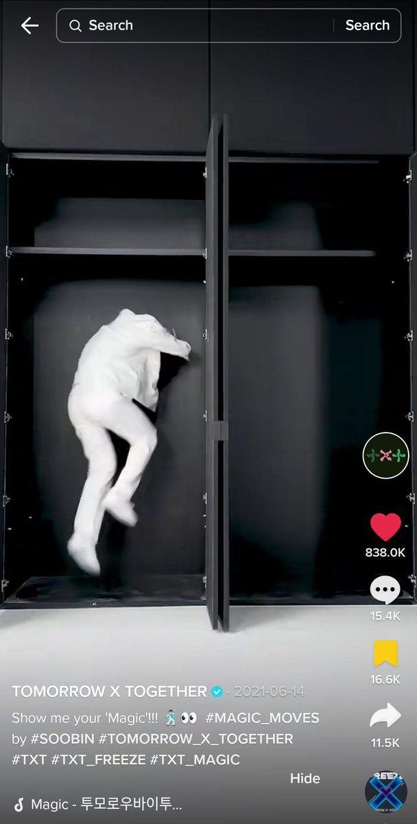 jaemiisseoyoyo's tweet photo. Watching this TikTok again. For Reasons.

🔗https://t.co/PuREFQ9YWD

Caption:
Show me your 'Magic'!!! 🕺👀 #MAGIC_MOVES by #SOOBIN #TOMORROW_X_TOGETHER #TXT #TXT_FREEZE #TXT_MAGIC

@TXT_members @TXT_bighit https://t.co/nb10tsjDiP