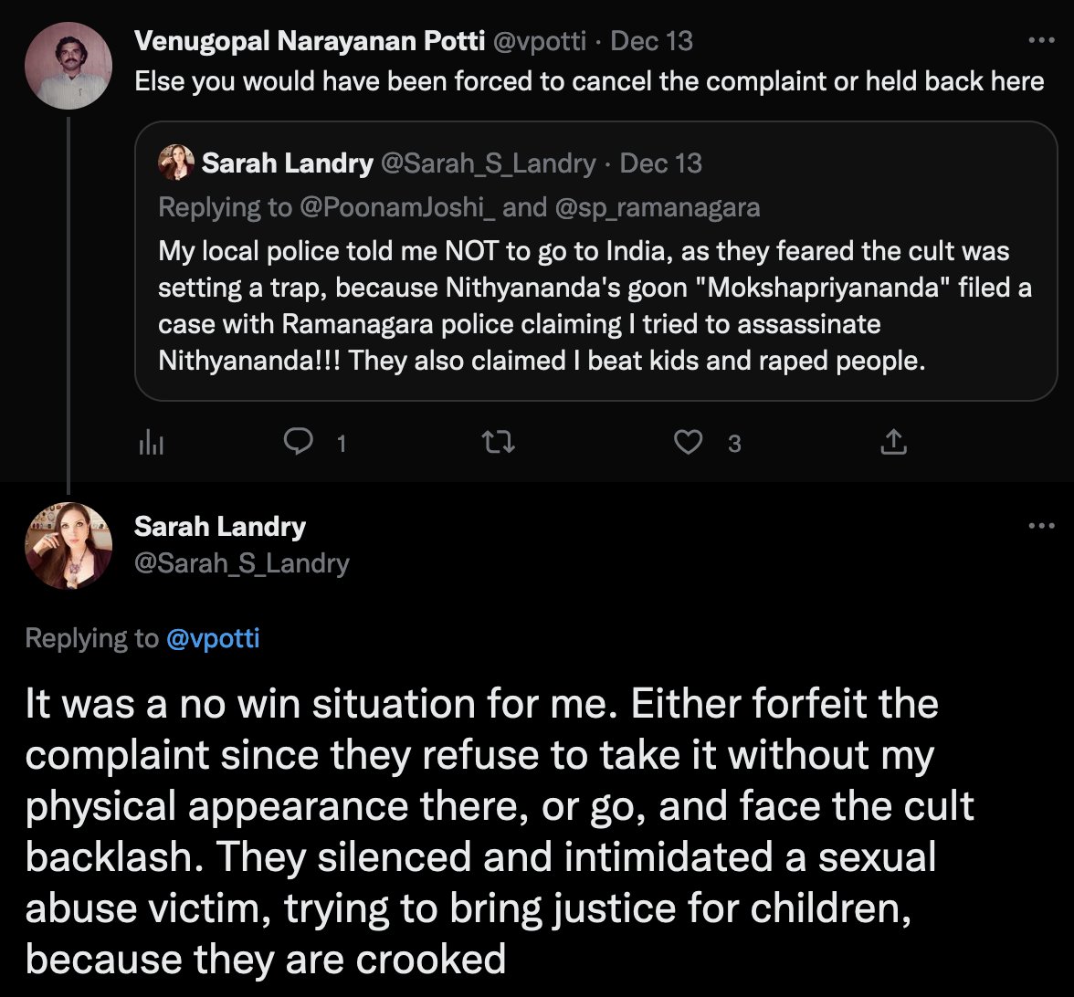 truehistory77's tweet photo. Two-faced logic of white supremacist Sarah Landry:

When I, a white person runs away from my crimes in India, it is because the police and system are corrupt.

When you, a brown person run away from corrupt lawfare and religious persecution, you are fugitive from law #Hindumisia https://t.co/sFaMHSu95M