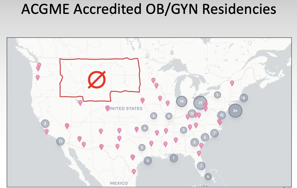 Are we surprised that we have OB deserts when we do not have OBG residencies in AK, ID, MT, ND, SD and WY?