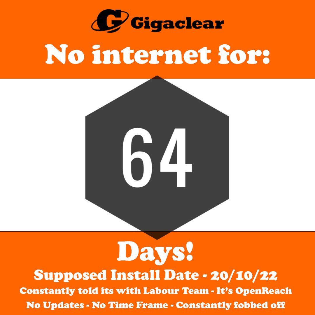 CharlesGreig's tweet image. Ho Ho Ho! Hopeless performance from @gigaclear. Did you enjoy the football on Amazon Prime? I didn’t because my mobile connection couldn’t handle it - 600/600 should have been connected in October! #broadband @ofcom @OpenreachHelp #gigaclear #avoid #embarrassing #lawford