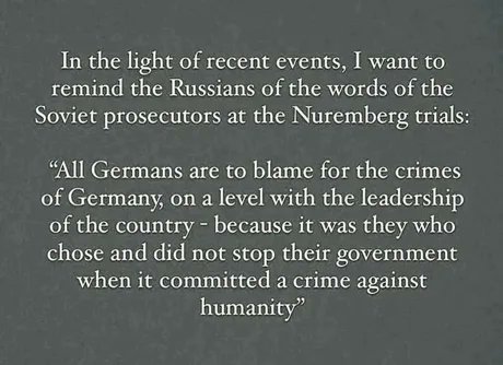_The_League_OEG's tweet photo. Let's all take a moment to reflect on the words of the Soviet prosecutors at the Nuremberg trials after World War II. #NAFO #Fellas #SlavaUkraine https://t.co/9VKjqZhwy7