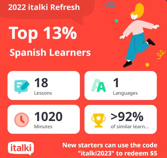 Dina_Lenko's tweet photo. So many good reasons to expand your language horizons with @italki: develop a greater appreciation for other cultures, improve analytical skills, get better at multitasking, and open new doors. 
Having started learning Spanish this year has been 🤩rewarding! #italkiRefresh https://t.co/Zt6FH9f8JV