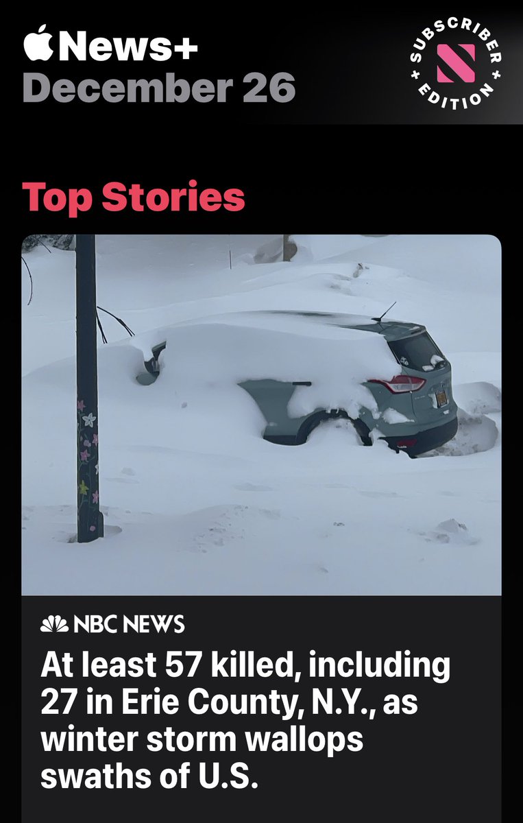 ⁦can anyone⁩ explain the obsession with the death count angle on weather news? All I’ve seen for days is the number of deaths attributed to the storm and temperatures.