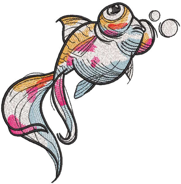 diver361's tweet photo. Telescope oranda fish embroidery design from Nautical collection. Marine style shirt decor. Any formats, sizes. Instant download. #fish #telescope #oranga #bigtail #bigeye #embroiderydesign available here https://t.co/307dwvpluV https://t.co/OZ5jcdtAH3