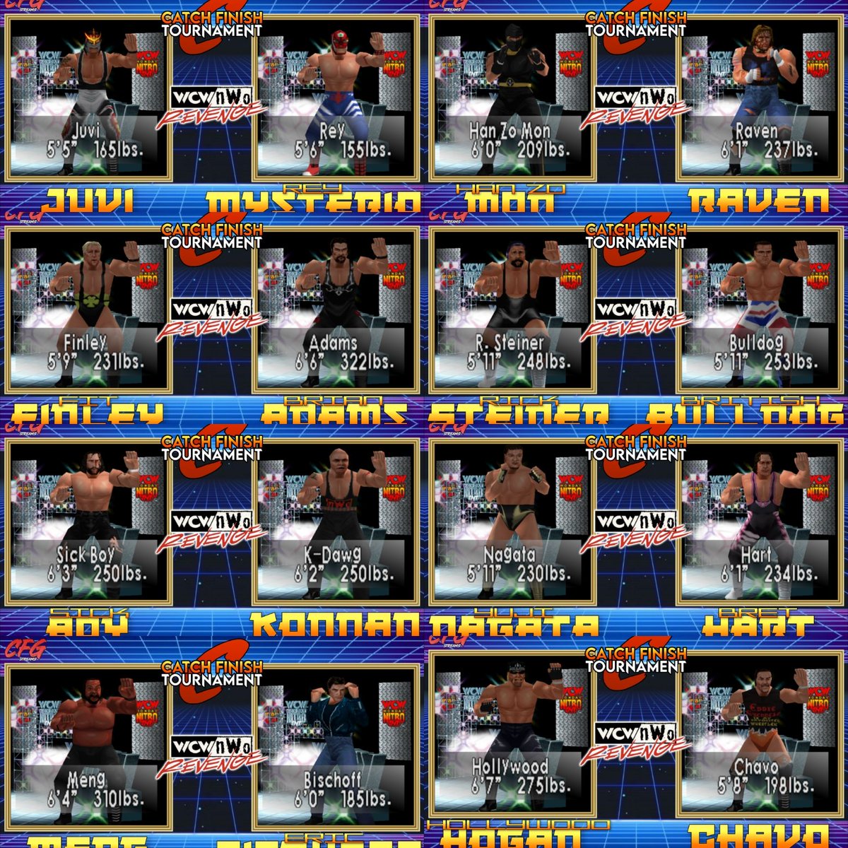 CFGStreams's tweet image. WE. ARE. LIVE.

Catch Finish Tournament 2 is LIVE! Come hang with us as your CPU controlled representatives BATTLE IT OUT in WCW/nWo REVENGE on the N64!

Twitch.tv/CFGstreams #LiveHype #StreamHype #Tournament