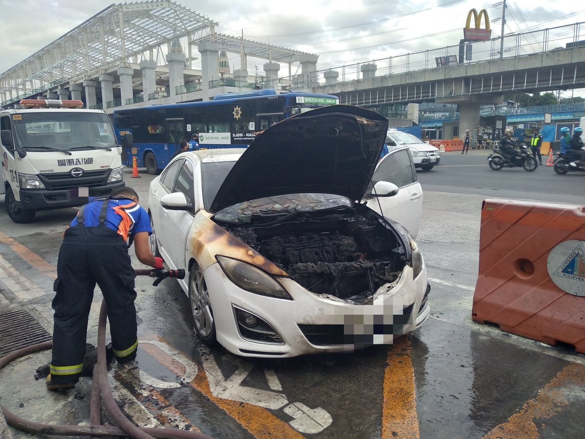 ABSCBN News on Twitter "LOOK A car suddenly caught fire while
