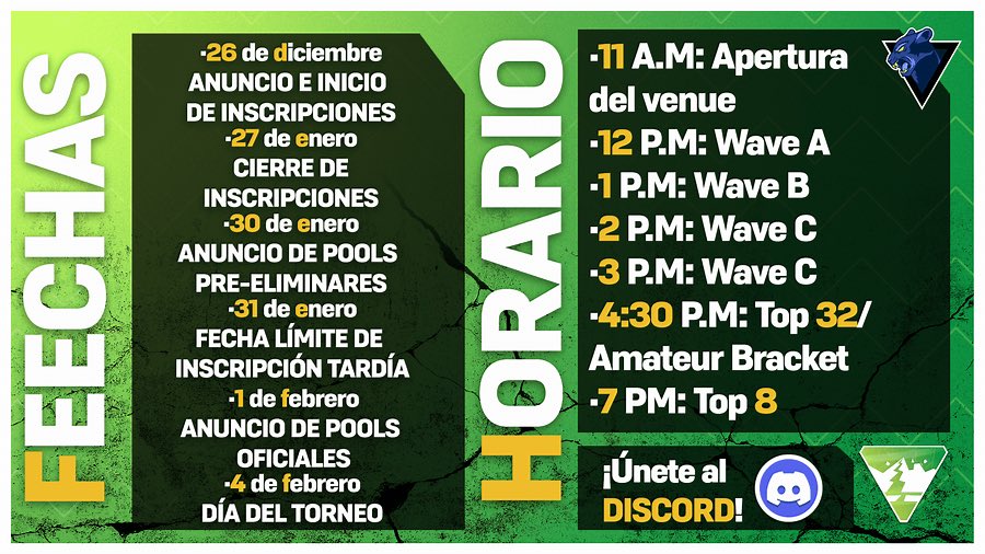 elemental_mty's tweet photo. ▶️ Fechas, horarios y premios ◀️

A continuación les dejamos toda la información relacionada a fechas importantes, horario del evento y premios a repartir entre los ganadores de la categoría Singles y Amateur.

¡Tomen en cuenta toda la información!

#BreakTheGround 🪨 https://t.co/taHKkoh8Zj