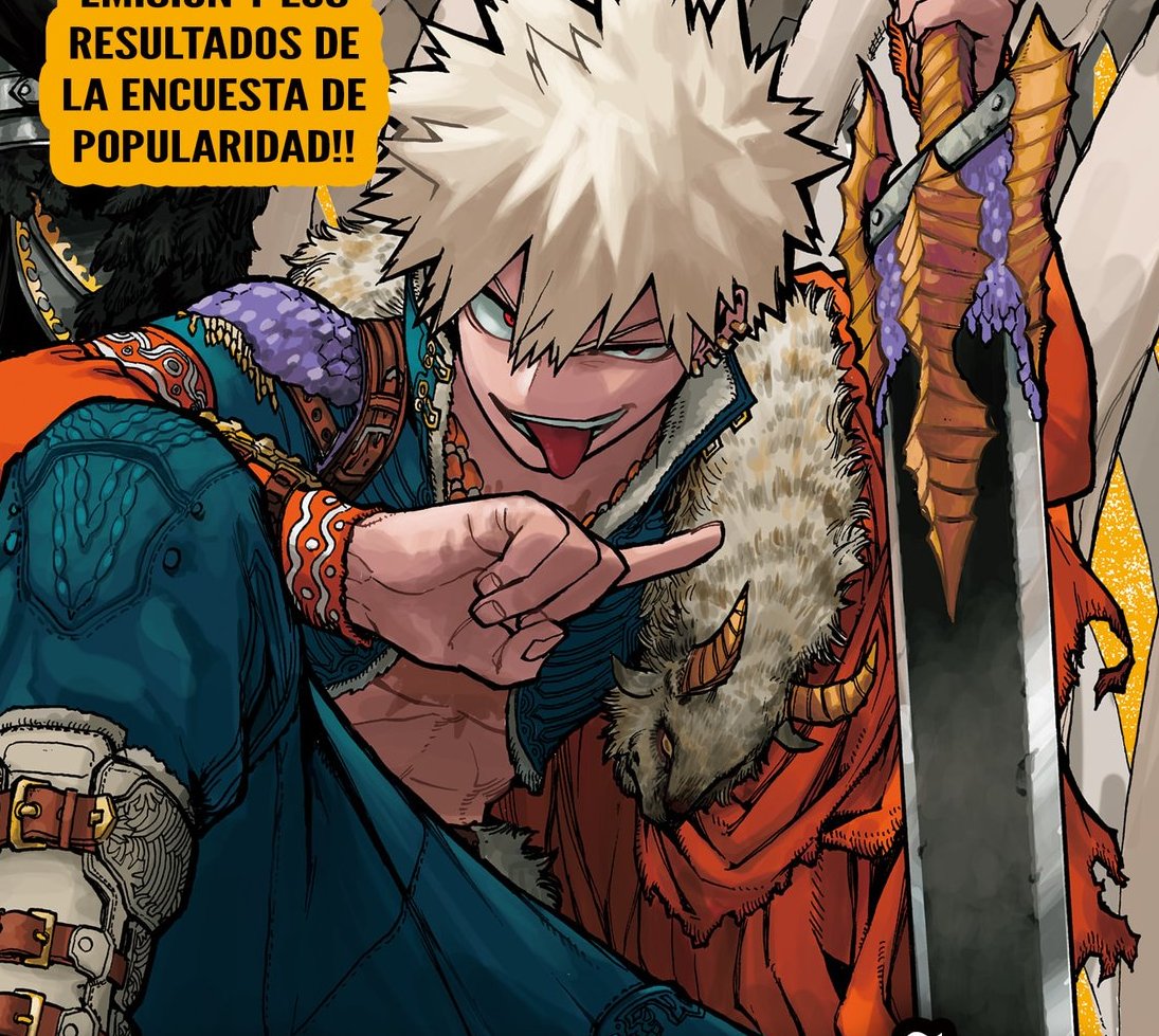 Bakugo-related votes in the latest popularity poll:
#1 Katsuki Bakugo (13.731 votes)
#28 Clouded consciousness-cchan (273 votes)
#50 Bakudog (53 votes)
#78 Bakugo's eyebrows (11 votes) 