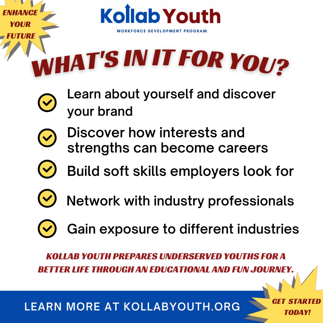KollabYouth's tweet photo. Why should you join our Winter Kollab Youth Cohort? 
Well... Read below! There's so much for you to gain with our program, so apply today by visiting https://t.co/1cp9CXhfpV! 
#KollabYouth #KollabProgram #WorkforceDevelopment #Mentors #MasterClass #LosAngeles https://t.co/ZcOCHiHuji
