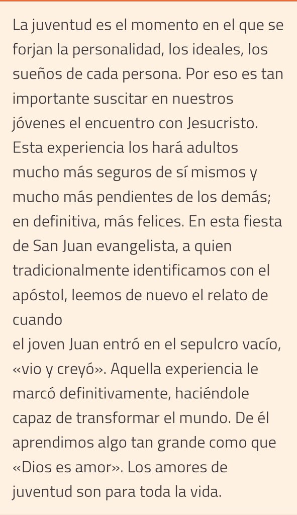 Antonio1Moreno's tweet photo. El Evangelio de hoy nos habla de los amores de juventud, que marcan para toda la vida, como marcó al joven apóstol Juan el amor del Señor. Aquí mi comentario en esta, su fiesta https://t.co/HjCxbCeeOy vía @Revista_VN https://t.co/A1vIMJGIfF