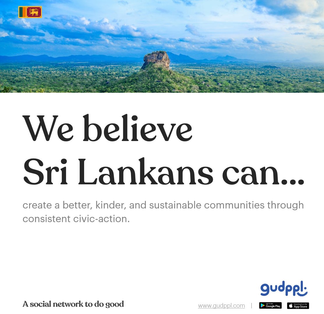Consider gudppl for your next project…

gudppl is a social network for volunteering and philanthropy.

#nonprofit #nonprofits #gudppl #volunteer #philanthropy #ngoleadership #leadership #SriLanka #SocialMedia #TechforGood #Tech4Good #Kindness