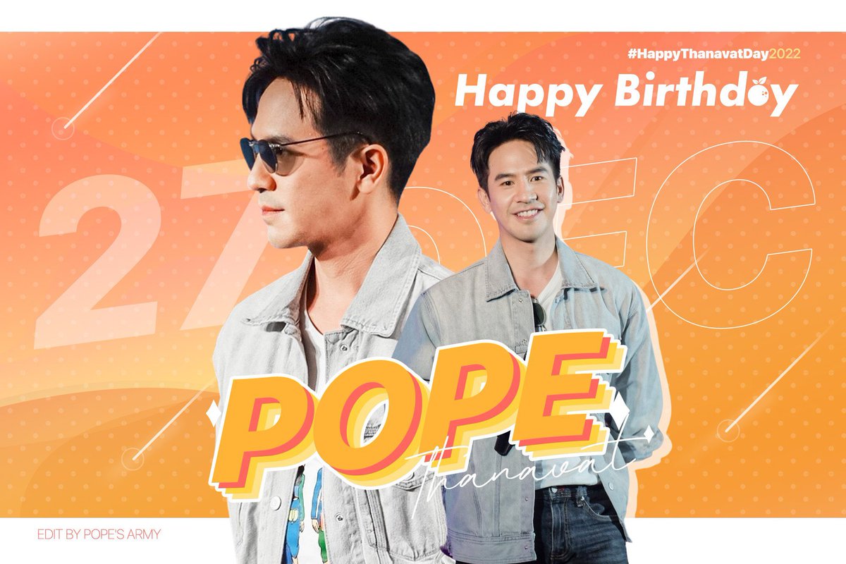 Jiab_Patithus's tweet photo. #HappyThanavatDay2022
“Be happy! Today is the day you were brought into this world to be a blessing and inspiration to the people around you! You are a wonderful person! May you be given more birthdays to fulfill all of your dreams!” https://t.co/2OtgF7Kayz