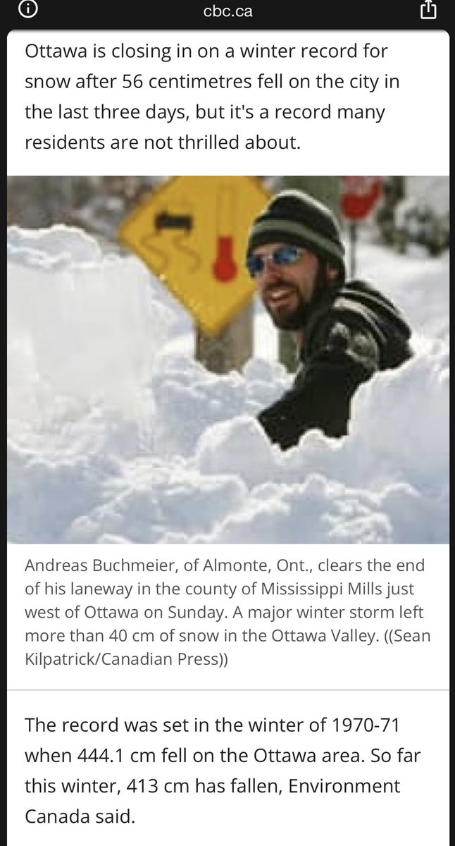 Michell78807476's tweet photo. @KLaw95490887 In 2007 which looked similar to this picture we came within cm’s of breaking the 1970’s snowfall record. (Ottawa area). I remember t this so well because I had to drive over an hour to deliver my son in a snowstorm. ✌🏻 https://t.co/wiKTMAU2o9