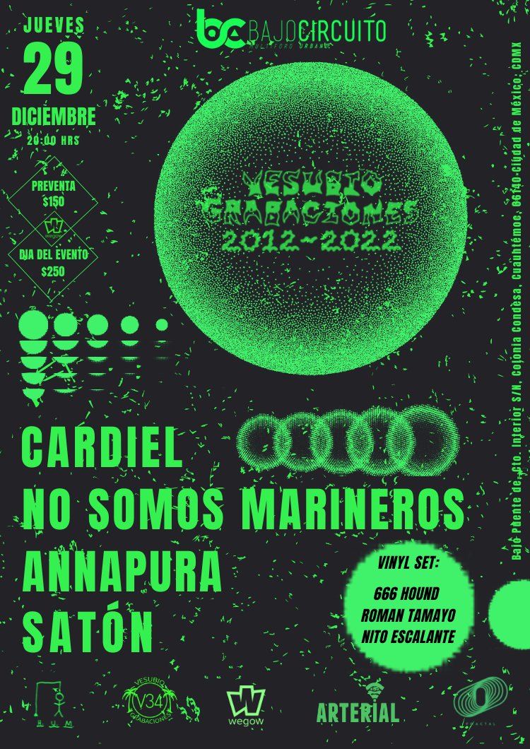 El fin de una era. ¿A quien vemos por allá? Quedan pocos boletos. Participan <a href="/nsmarineros/">NO SOMOS MARINEROS</a> <a href="/cardieltheband/">CARDIEL</a> @Annapuramx Saton. Este jueves en Bajo Circuito. No sean ñoños y vayan.