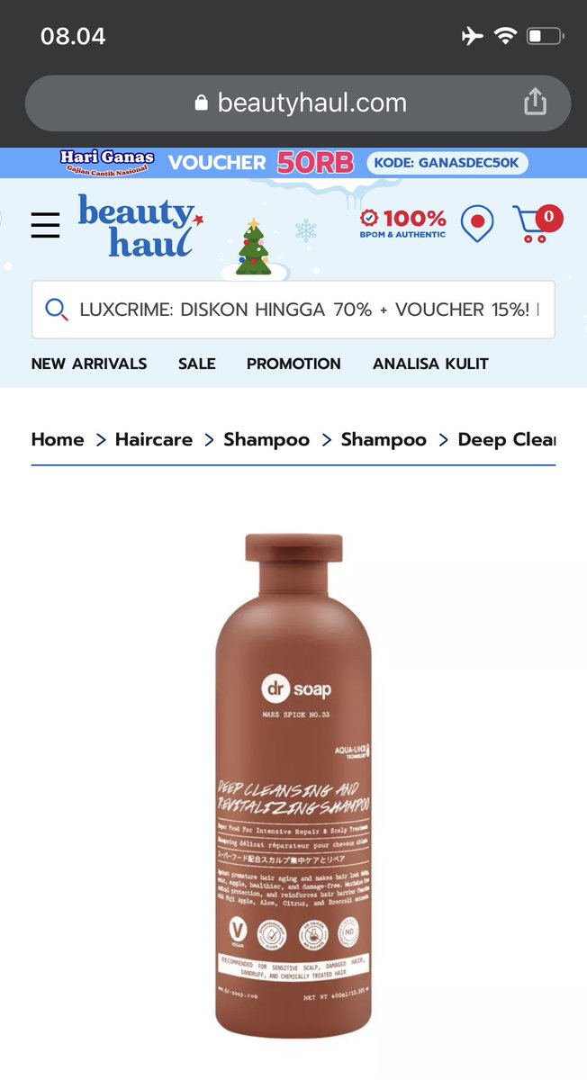 skinby_K's tweet photo. @bukantoxic @beautyhaulindo @Skintention__ dr soap deep cleansing &amp; revitilizing shampoo🤎 saking penasarannya masuk ke wishlisttt https://t.co/aurzWj7rtC