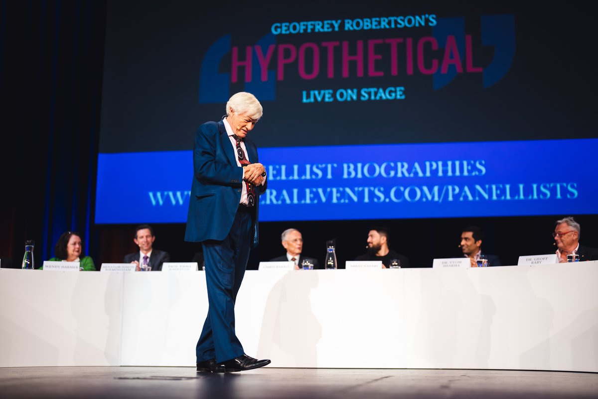 Listen to Geoffrey Robertson's Hypothetical on ABC Radio National at 6pm - 8pm on Friday, 30th December. Performed live in Sydney on the 4th August before an audience of 2,200.