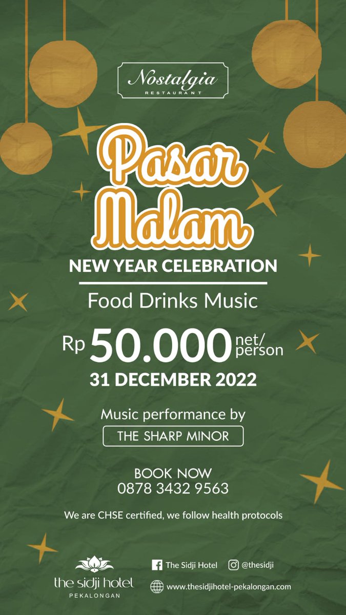 jacintha_box's tweet photo. Almost year end! Check this one out. Just a perfect way to celebrate in a chic ambiance at @TheSidji Hotel Pekalongan.
Plan ur trip next year w me, let's explore Batik City, have some culinary fiesta & shop batik 'til you drop!
https://t.co/fem2j2qUO6
#JavaChicTour
#JavaChic https://t.co/k0OG7efn2h