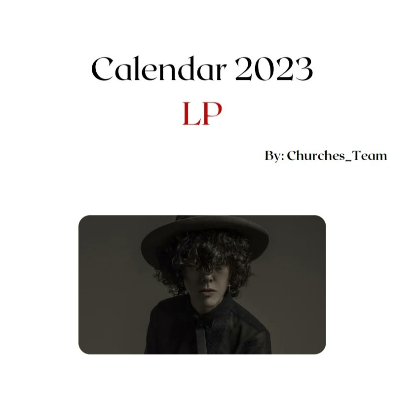 ChurchesTeam's tweet photo. Thanking you for the support you gave to the page this year I made a small gift for you, it's a 2023 calendar of LP, you can print it and use it to decorate your desks, thank you for all. <3 🙏🏻❤️
#LPFanMéxicoOficial #LPeople #wowisms #lpinthewild #singlp https://t.co/m0gbvcZ3WM