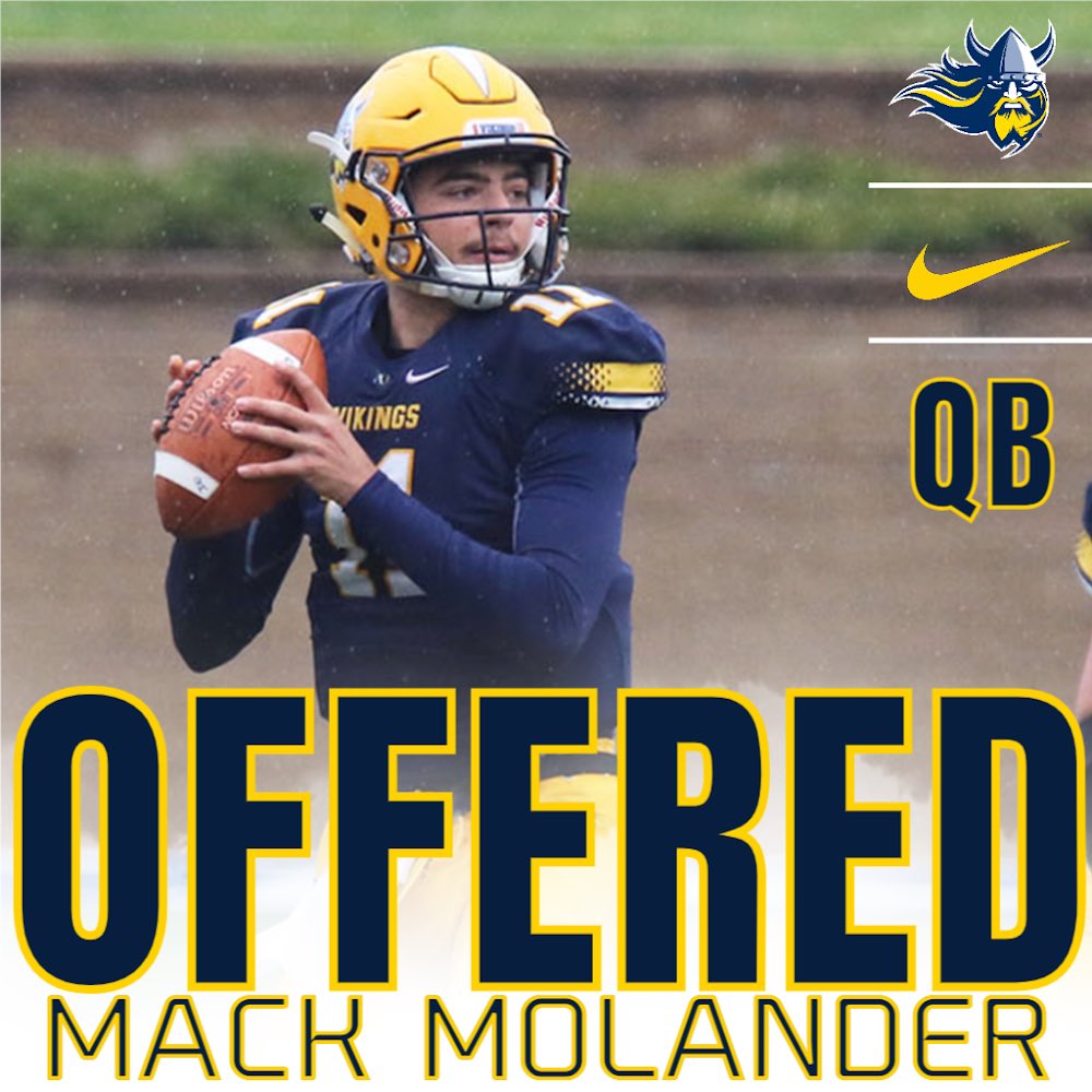 MackMolander's tweet photo. After a great conversation with @CoachCBrink, I am excited to have received an offer from Augustana University! https://t.co/XxGoKjjQPc