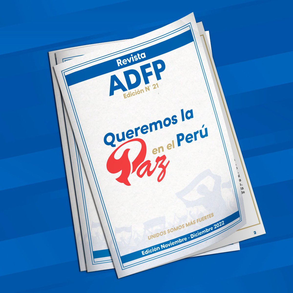 ADFP_Peru's tweet photo. ⚽️✍🏻 Para todos los amantes del fútbol, les traemos la Edición N 21 de nuestra Revista ADFP “Queremos la Paz en el Perú” 

📌 Descárgala aquí ➡️ : https://t.co/HLn3zqwt0w

#RevistaADFP
#ADFP110años
#UnidosSomosMásFuertes (RN°024178-2021/DSD-INDECOPI) https://t.co/5hSNXfe65i