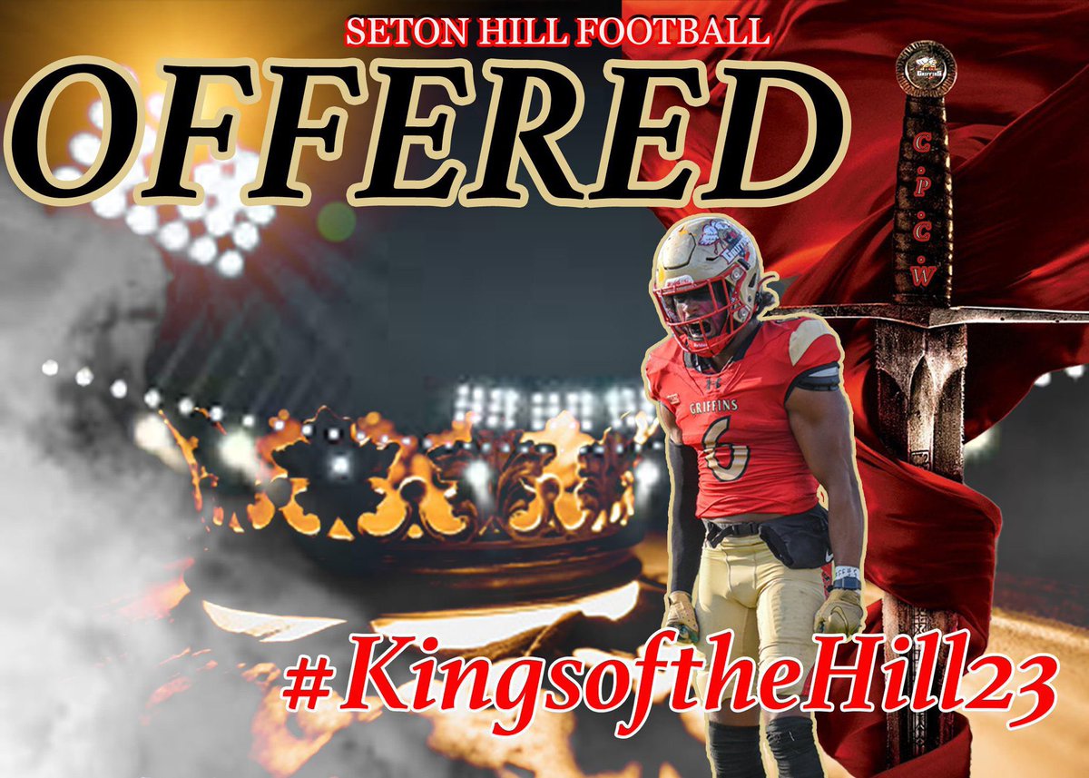 After a great conversation with @CoachDay_ I’m blessed to have received an offer to play Division 2 football for Seton Hill University! Go Griffins! @CoachDC22 @TouchdownDons