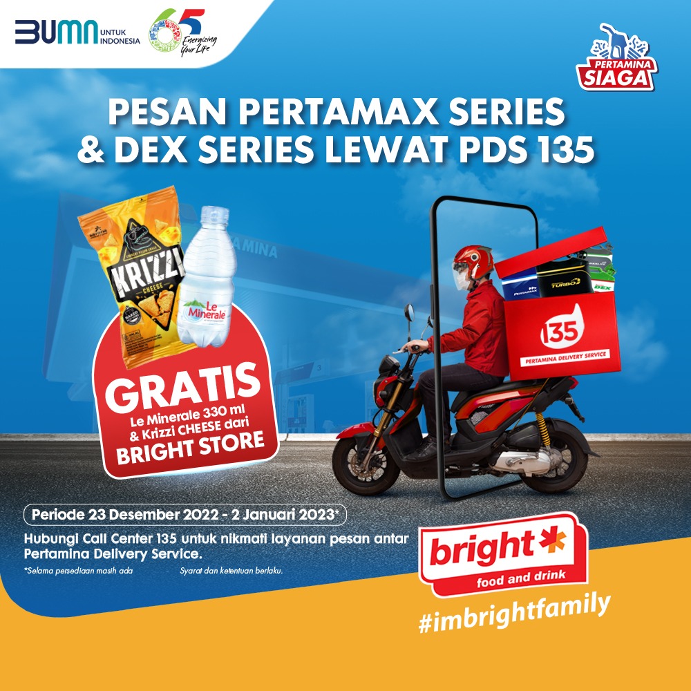 Pesan BBM lewat Pertamina Delivery Service banyak untungnya loh..

#PertaminaRetail 
#BrightStore