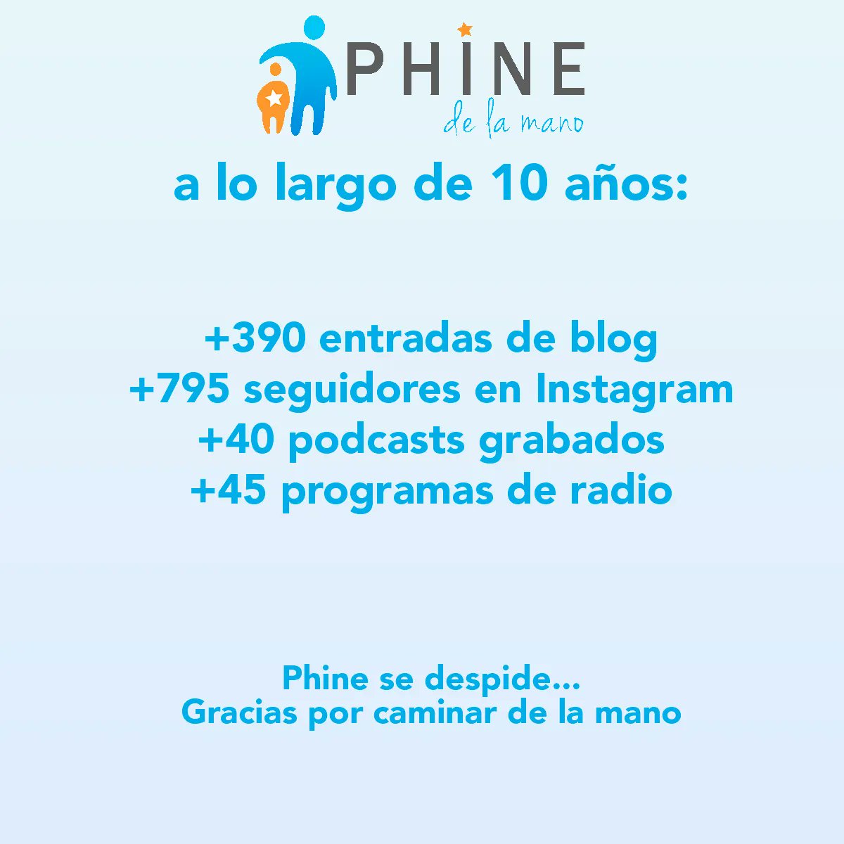PHINE se despide…
Gracias por caminar de la mano
#SomosPhine