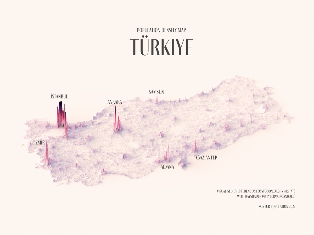 Had a few requests for Turkey so here it is!

#rayshader adventures, an #rstats tale