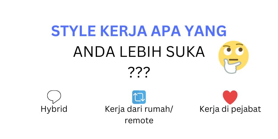 jancoca's tweet photo. Geng Twitterjaya ni sebenarnya suka style kerja yang macam mana?
WFH?
Hybrid?
Pergi pejabat mcm biasa?
Cuba jujur... https://t.co/9lcNIizeu6