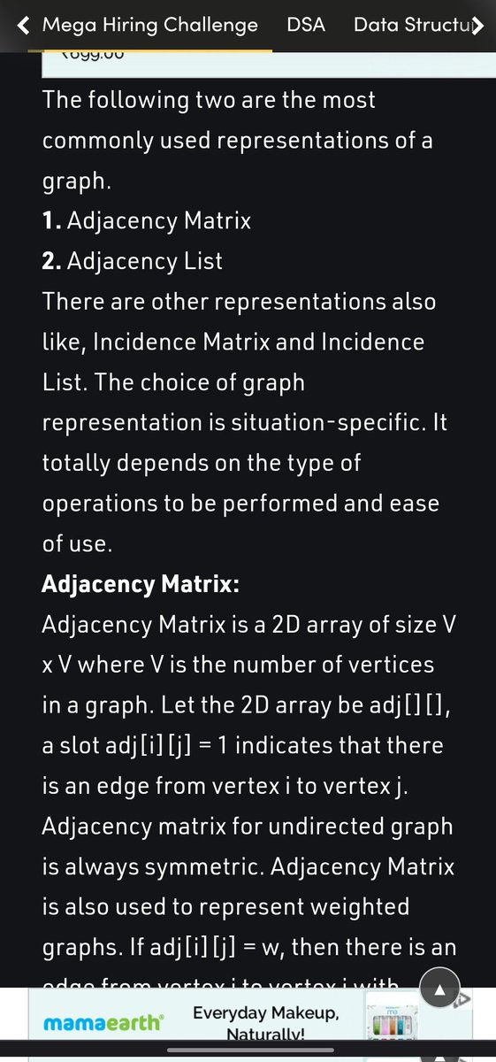 X__yash__X's tweet photo. Day 26
@acmdypiemr 
Today I learnt about graph in which i also learnt about adjacency  matrix and adjacency list .

-continued with DSA

@acmdypiemr 
#dsaindecember 
#day26 https://t.co/wBomJXwycm