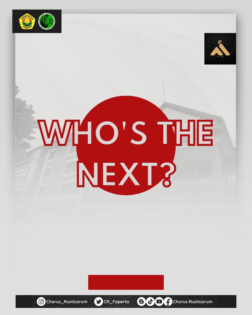 cr_faperta's tweet photo. WHO'S THE NEXT?🧐

MELODY!!CR!!

Pemilihan Ketua Umum UKM Chorus Rusticarum Periode 2023 segera dimulai!!��🤗

Jangan lupa gunakan suara kalian sebaik mungkin untuk memilih Ketua Umum UKM Chorus Rusticarum Periode 2023 ya!!😉 https://t.co/5gjk972ZaG