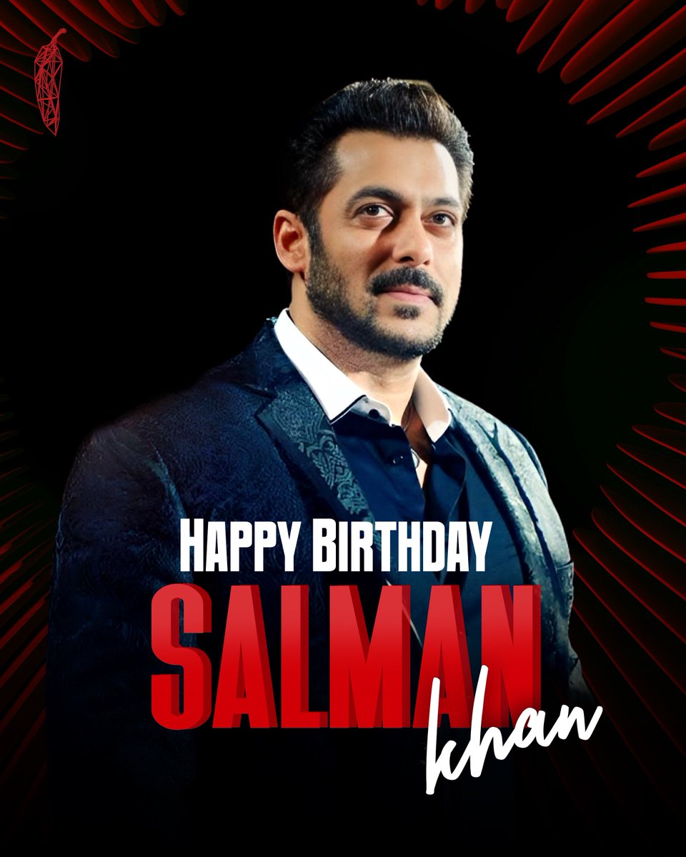 vfx_redchillies's tweet photo. Happy birthday, Salman Khan! May your birthday be filled with love, laughter, and all the things that bring you joy. Here's to another fantastic year! 🌶✨🎂

#HappyBirthdaySalmanKhan 
#SalmanKhan 
@BeingSalmanKhan https://t.co/Rwpq8hK7yc