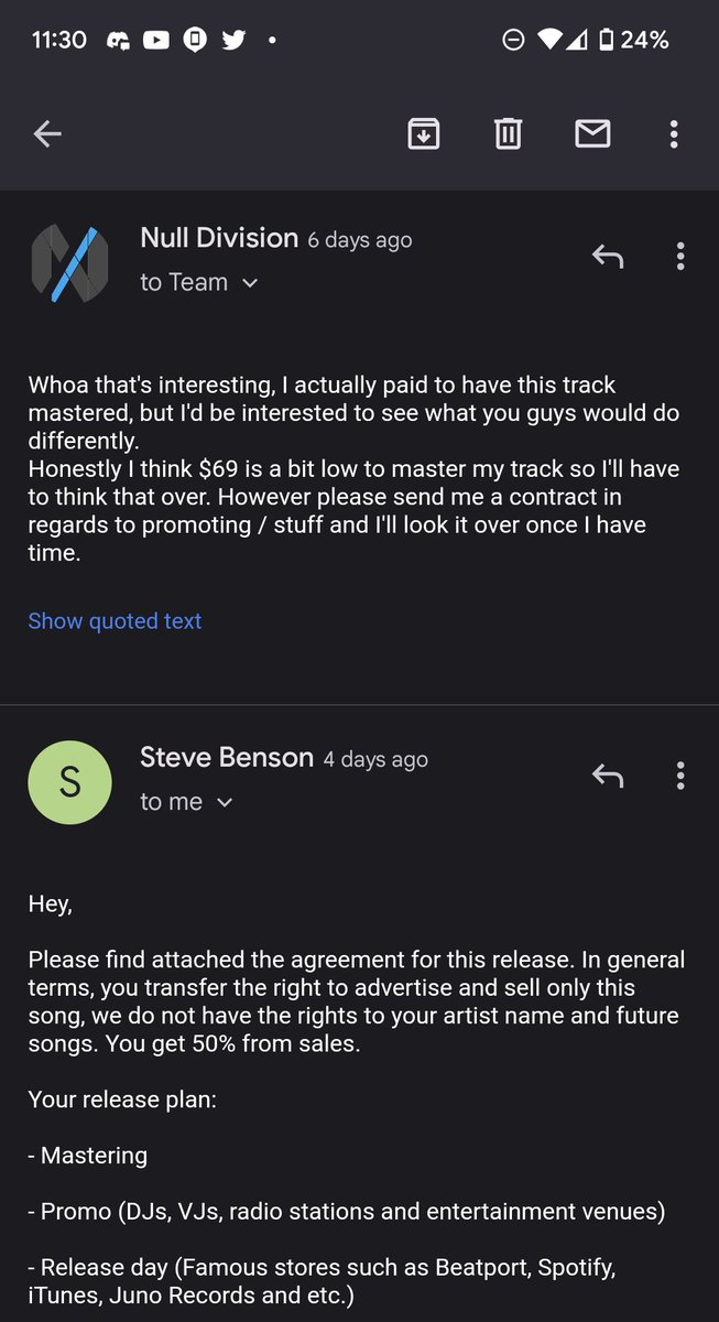 NULLxFUSION's tweet photo. friendly reminder, if you have to pay for a release it's a scam https://t.co/zqRzmKHMzI