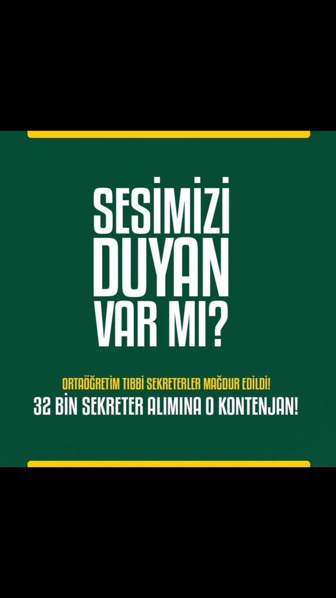 <a href="/drfahrettinkoca/">Dr. Fahrettin Koca</a> İlk alımda hiçe sayılan ortaöğretim tıbbi sekreterlerin hakkı ikinci alım ile birleştirilip bizlere artı kontenjan olarak yansıyacak mi?.zi
<a href="/RTErdogan/">Recep Tayyip Erdoğan</a>
<a href="/fuatoktay/">Fuat Oktay</a>
<a href="/DrRecepAkdag/">Recep Akdağ</a>
<a href="/drfahrettinkoca/">Dr. Fahrettin Koca</a>
@arzuerdemDB
<a href="/FahrettinYokus/">Fahrettin Yokuş</a>
LiseTıbbi SekBURADA
