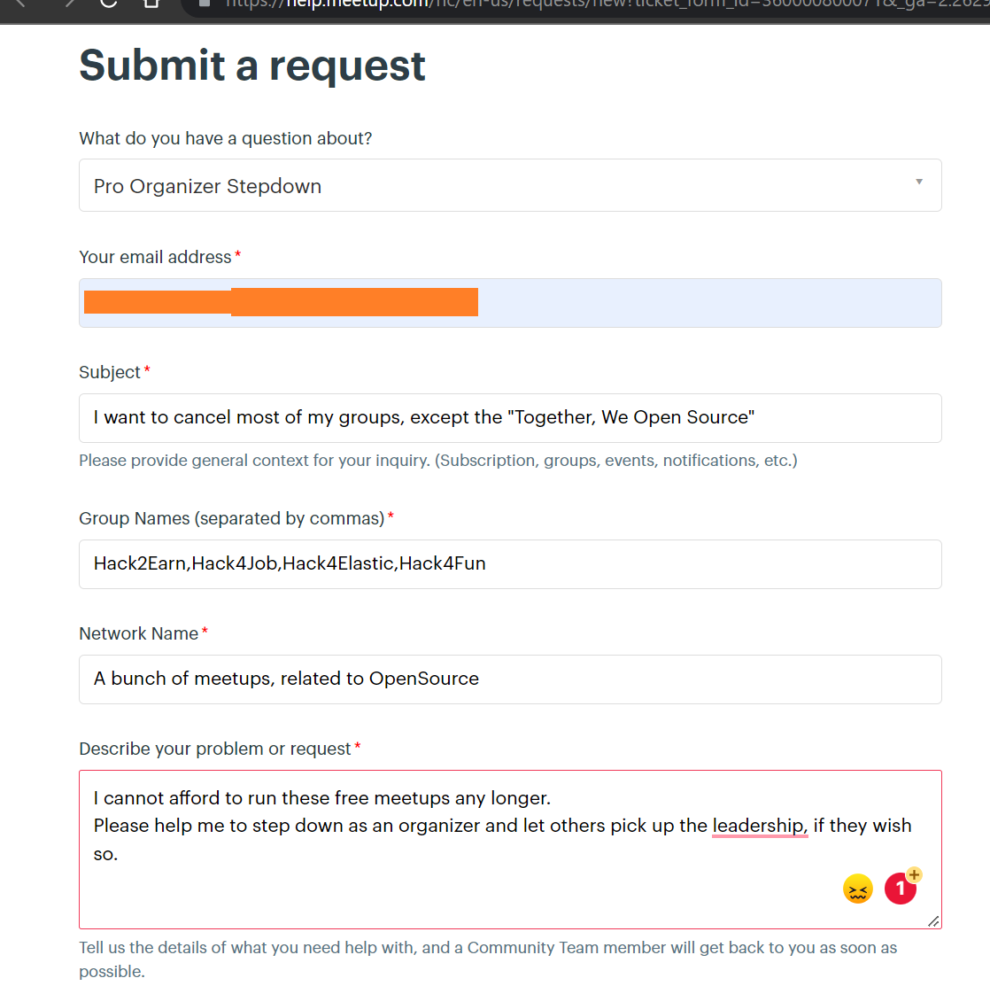 NikitaKoselev's tweet photo. Hopefully, there is a way to keep 1 meetup running for free.
If not - we might have to close TWOSS down as well.
I am sorry for the bad news, but my funds are limited.
See you later, on a #TWOSS meetup.
❤️❤️❤️
#opensource https://t.co/FiJZGN5oXk