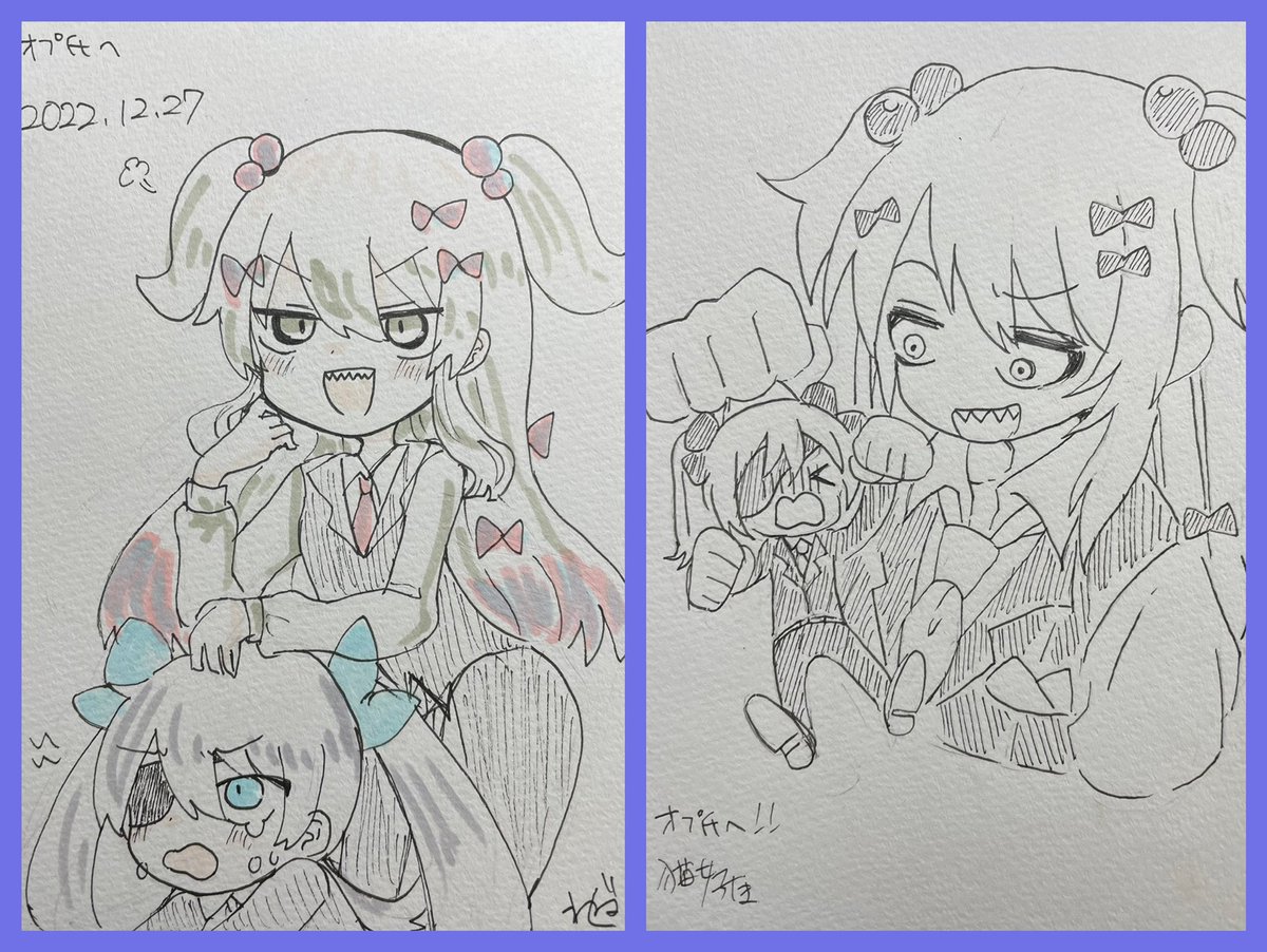 激かわおぷモン描いてもらった😠🫶 