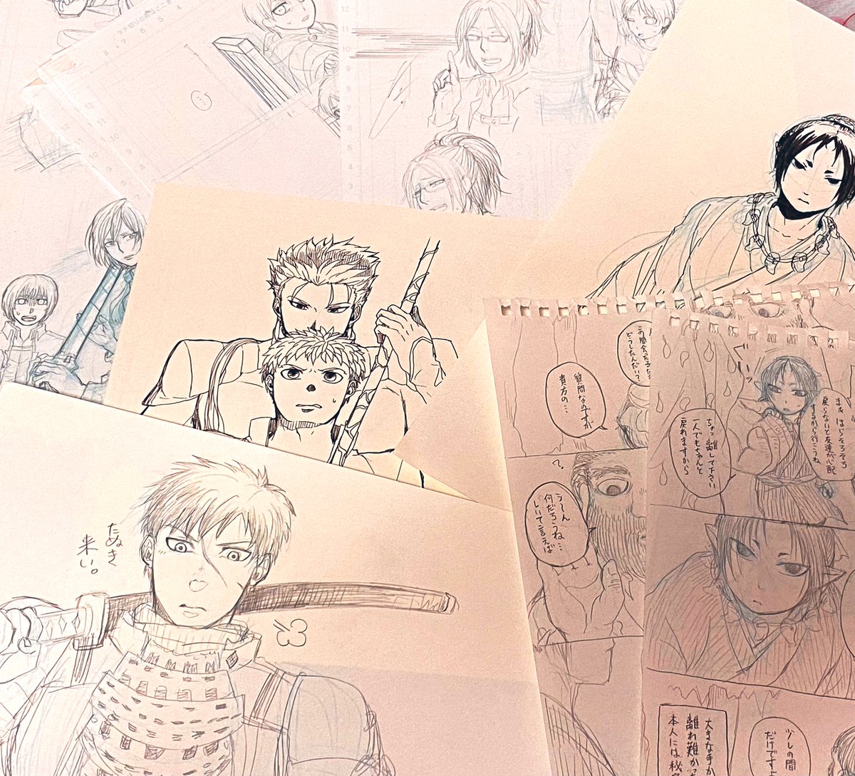 半端なく整理整頓が出来ないのに片付けてたら懐かしいのが出てきたので上げるやつ
もうアナログ描ける気がしないやあ(白目) 
