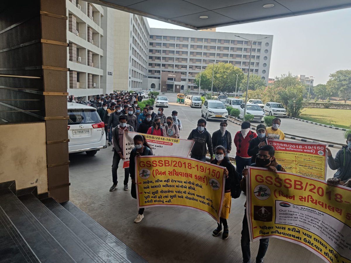 RajputV49334238's tweet photo. @AKRAKESHIAS1 sir, we the candidates of advt.150 are waiting for u at GSSSB office for the official update. We not gonna move a inch without an update so please consider our demand. Without Department selection's update we do not leave this place. #150_DS https://t.co/JRUIPqaS6o