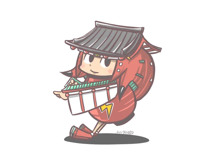 12/27 (320/365) 雷門子ちゃん #今日は何の日 #浅草仲見世記念日 #イラスト #illustration #一日一絵