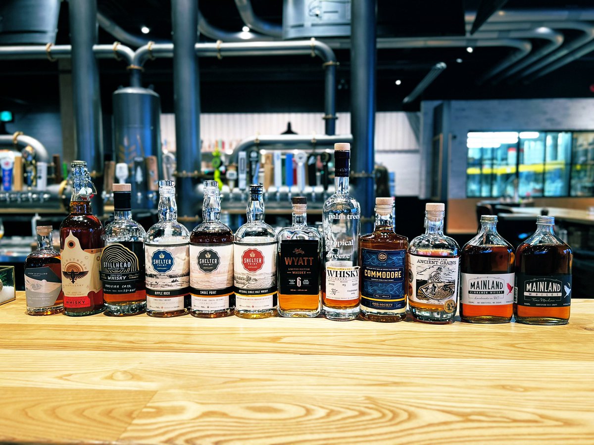 JimmySlims's tweet photo. Our line up of BC Whiskies is growing! There are some absolute gems coming out of our local distilleries…
#buybc #bcspirits #thebarleymerchant https://t.co/ZXWrZS0bDd