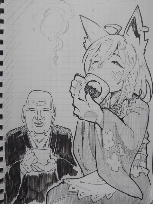 かわいい女の子を描きました。
#絵フブキ 
