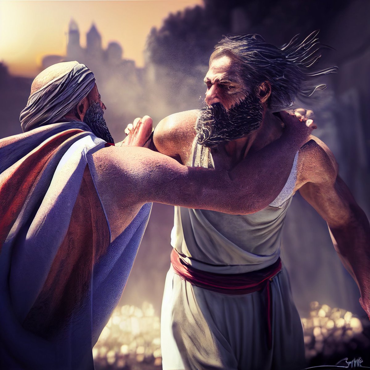 DmitriyNFTArt's tweet photo. #Moses vs. #Jesus #ai #art https://t.co/XNoZH1VYXg