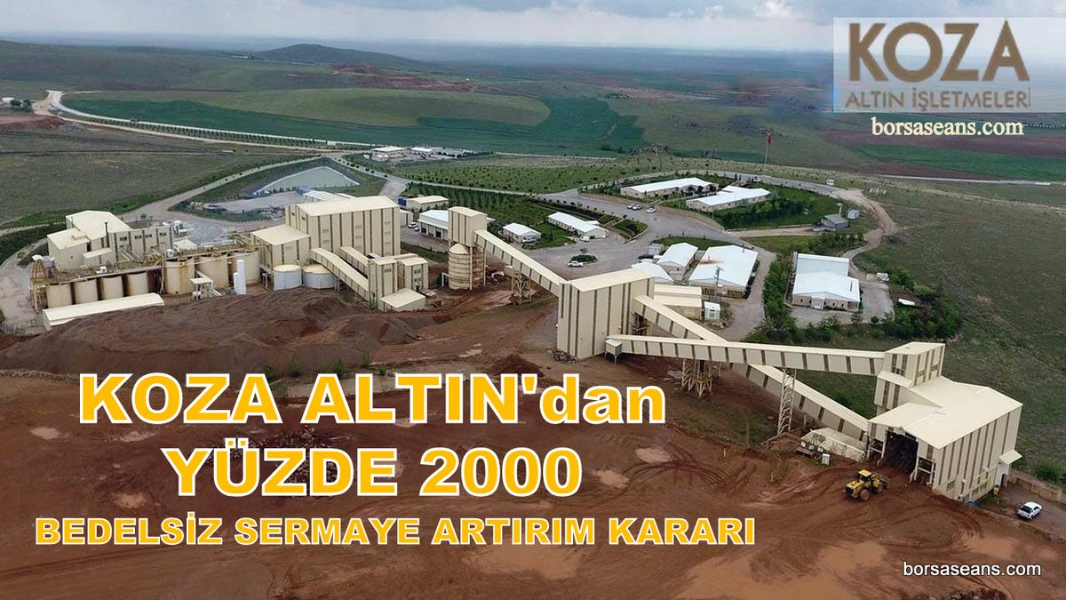 Koza Altın'dan yüzde 2000 bedelsiz bölünme kararı
#KozaAltın #İşletme #KOZAL #Şirket #BedelsizBölünme #Sermaye #İçKaynak #Pay #KAP #SPK #Borsaİstanbul #BİST100
borsaseans.com/haber/koza-alt…