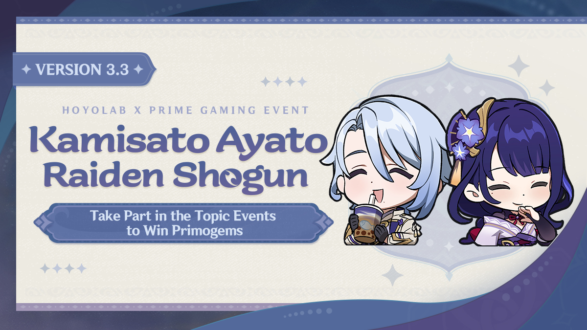 Genshin Impact - HoYoLAB x Prime Gaming Event: Hu Tao and Yelan Are Here -  Take Part in the Topic Events to Win Primogems Hello Travelers~ This time,  we'll be meeting Hu