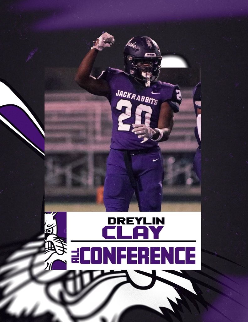 Congratulations to our 4A-2 All-Conference selections at LB - <a href="/latrell_burnett/">Latrell Burnett</a> and <a href="/DrelynClay/">Drelyn Clay🏝️</a>.  Latrell finished second on the team in rushing, third in receiving and led the team in INTs.  Drelyn paced the program in sacks this fall.  #GoRabs