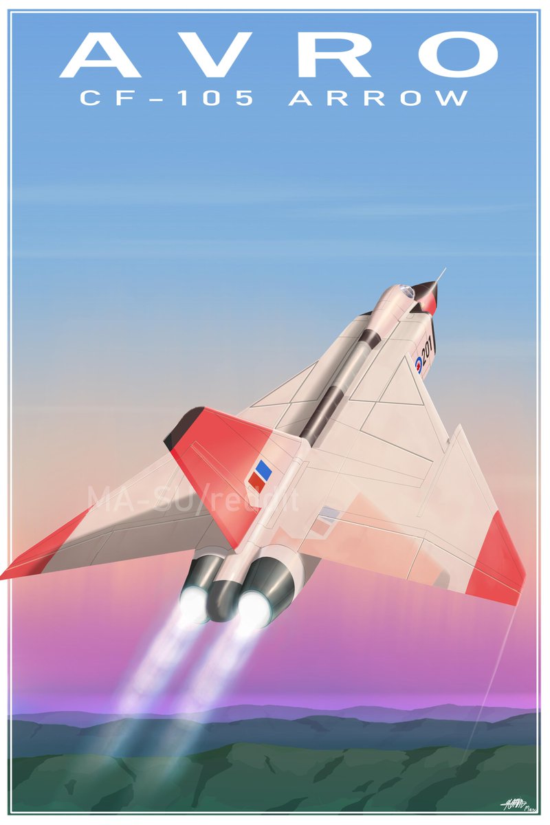 finished my Avro arrow poster! #art #artists #Poster #posterdesign #Aircraft #plane    artstation.com/prints/art_pri…