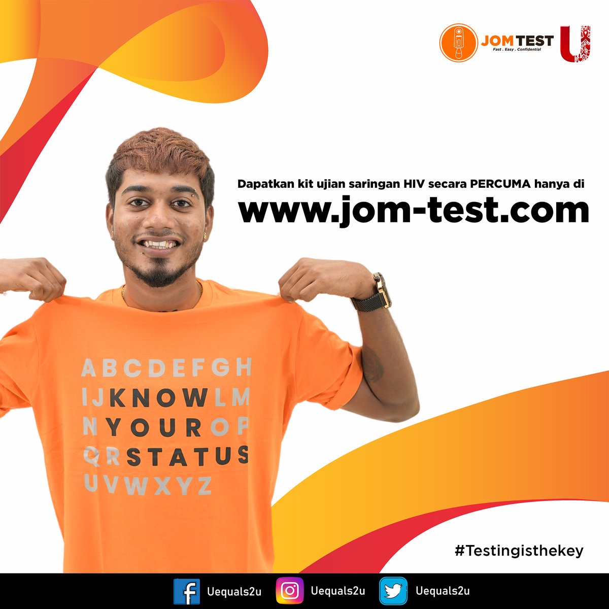 uequals2u's tweet image. Last sekali korang dah boleh tahu dah status korang. Senang kan? Macam mana nak dapatkan kit ni secara PERCUMA?
Korang tak perlu beli, just register je dekat jom-test.com and then kit ni akan sampai dekat depan pintu rumah, easy!

#tuesdaythread #JOMTEST #HIV #Malaysia